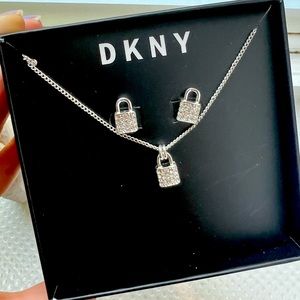 DKNY earrings and necklace set